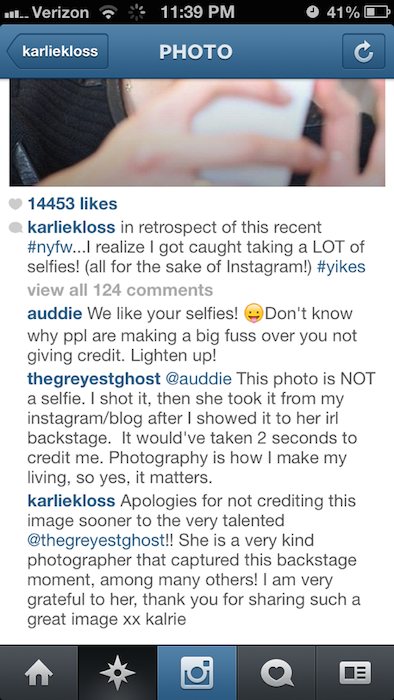 Karlie instagram apology copy