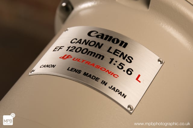 MPB Photographic - Canon EF 1200mm - ID Plate