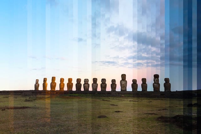 Tongariki Easter Island Sunset