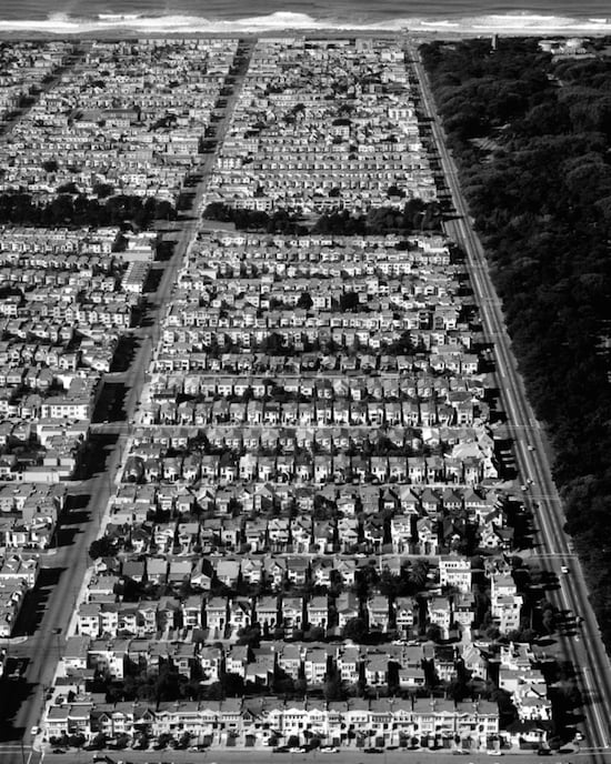 Aerial view of Sunset District and Golden Gate Park 1002139