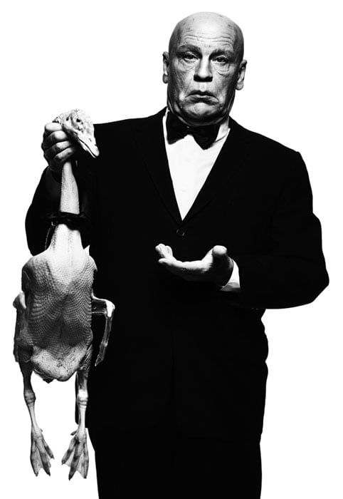 Albert Watson / Alfred Hitchcock with Goose (1973), 2014