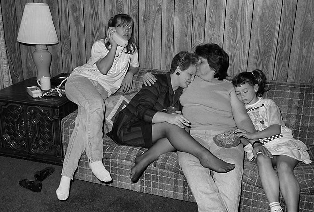 Pinky & Diane, with 2 of Diane's 8 children, Kenner, LA, 1988