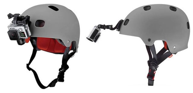 One helmet mount, offered by GoPro