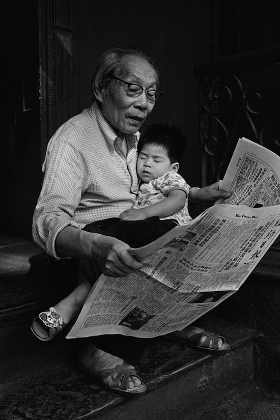 Grandfather with his grandson, Eldridge St., 1983