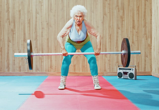 Hardcore Athlete Portraits Of Weightlifting Grandmas And Basketball Playing Grandpas