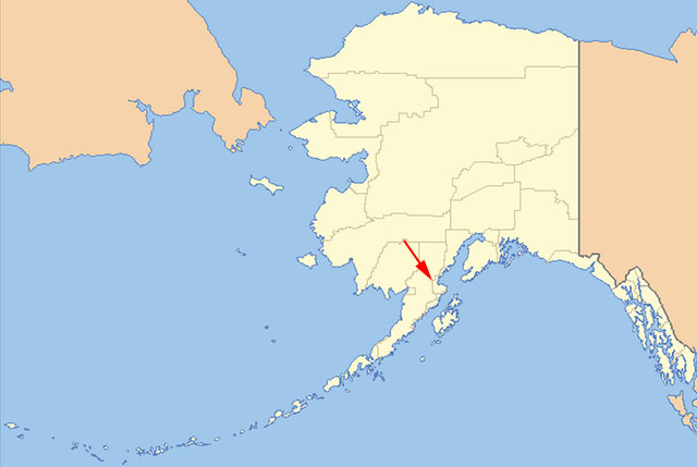 The location of the river and sanctuary in Alaska.