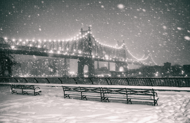 new york city - snow - janus - queensboro bridge view from sutton place