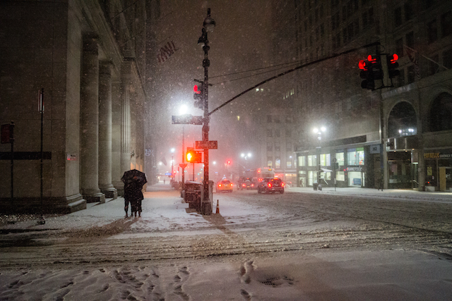 new york winter night - midtown in the snow (2)