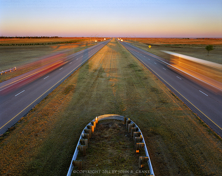 Last light on Interstate 80 through Nebraska.