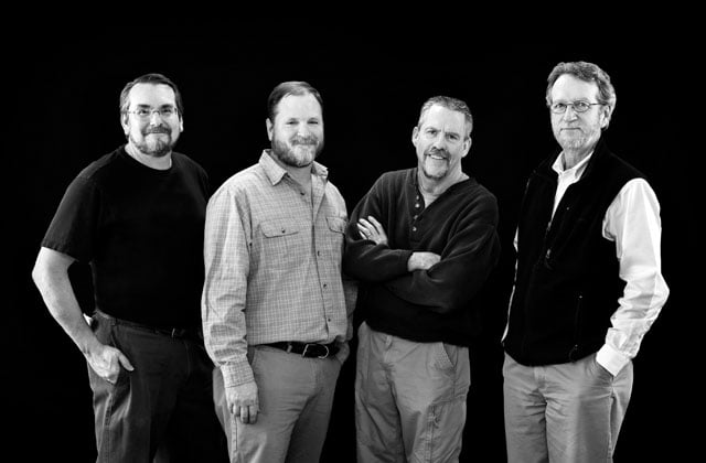 Journal Star photographers (left to right) Fred Zwicky, Matt Dayhoff, Ron Johnson, and David Zalaznik. Photo by Teressa Hargrove/Journal Star