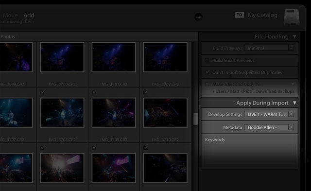 import-settings-lightroom-workflow-matty-vogel