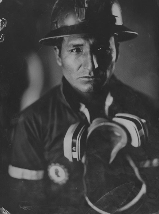 Silver tintype portraits