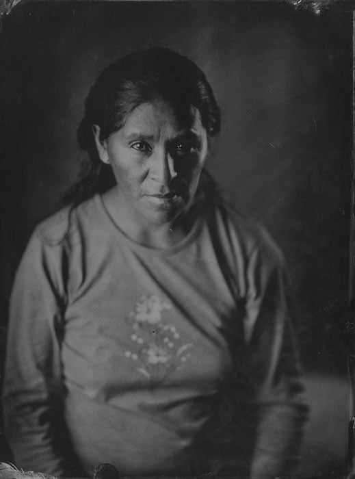 Silver tintype portraits