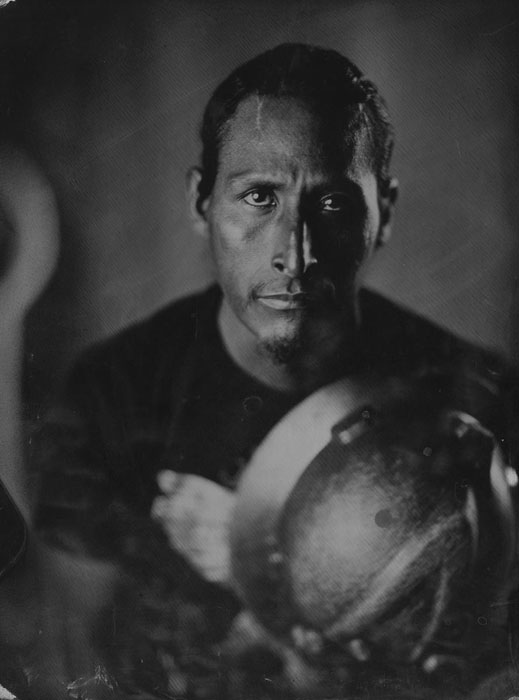 Silver tintype portraits