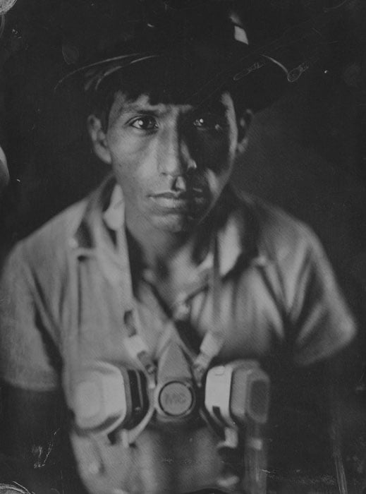 Silver tintype portraits