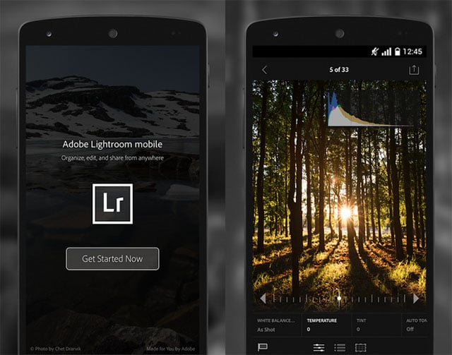 Android Lightroom Mobile Comes to Android, But Just Phones for Now