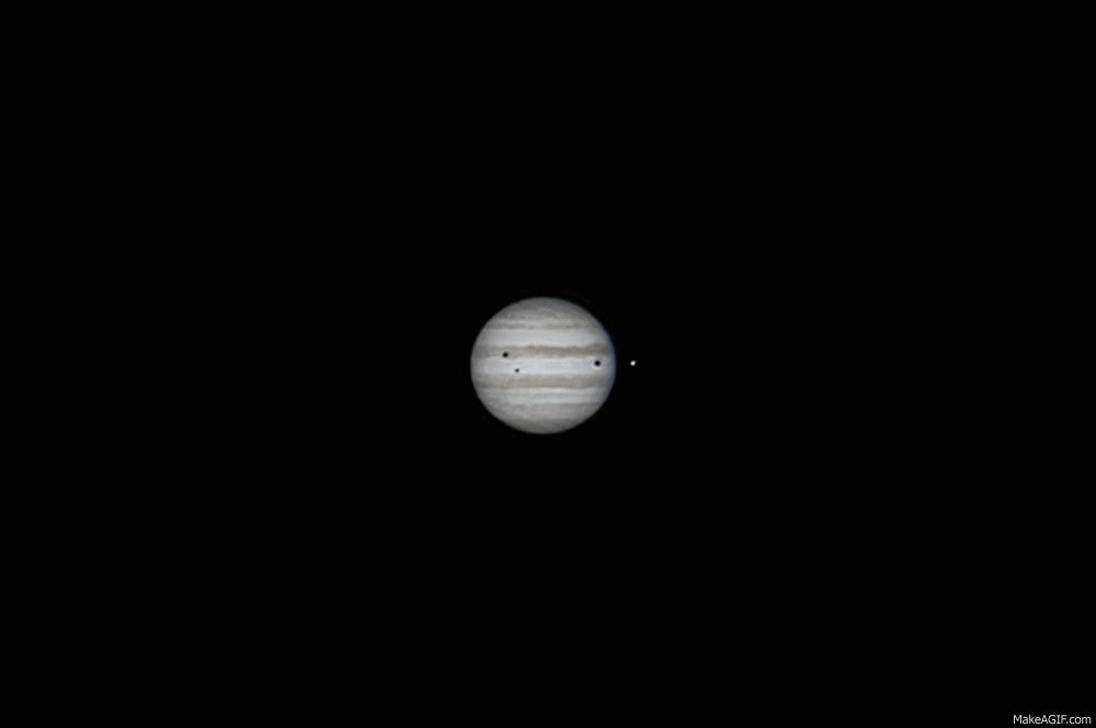 A CloseUp Hubble Photo of the Rare Triple Transit of Jupiter's Moons