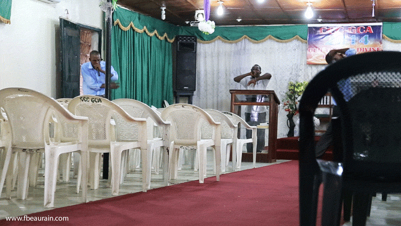 Monrovia has countless evangelical churches. Church is a flourishing business in Liberia and a major part of Liberian life. Christopolis is the former name of Monrovia and the name of the church where this was shot.