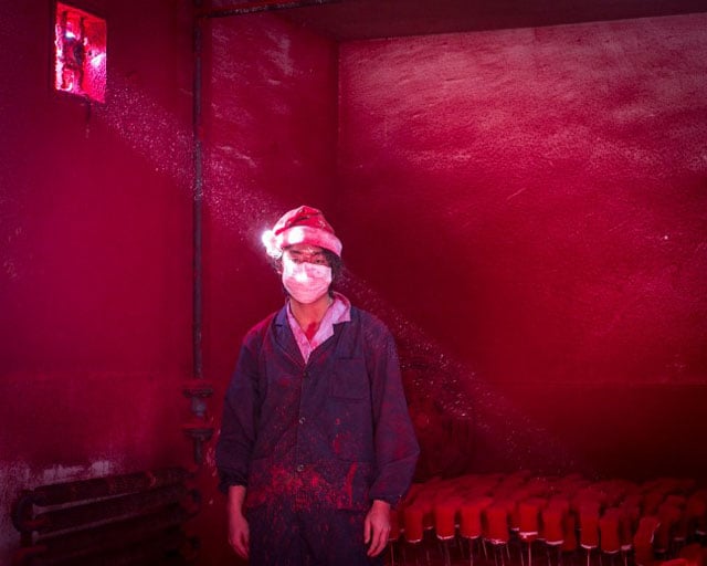 "Christmas Factory" by Ronghui Chen. 2nd prize in Contemporary Issues.
