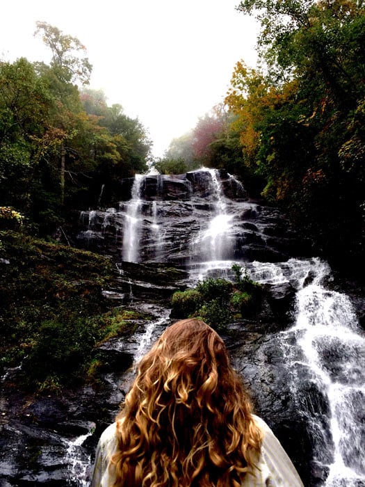 Shot by Jeremiah C. in Amicalola Falls State Park, GA. Finding a common theme in different elements, like the flowing waterfall and the woman’s flowing locks, can make a photo more compelling.