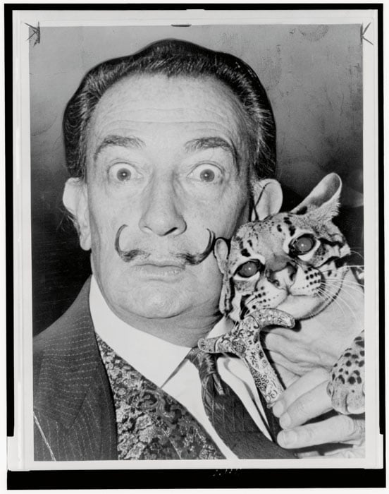 Salvador Dali. World Telegram & Sun photo by Roger Higgins; image courtesy of the Library of Congress.
