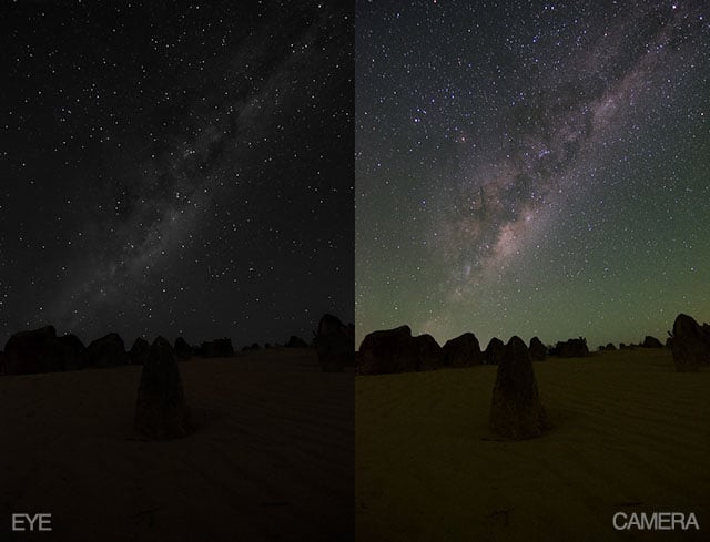 What the Naked Eye Sees in the Night Sky Compared to the Camera Can Capture | PetaPixel