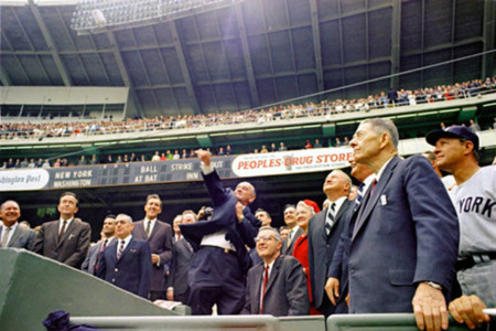 Photos of Presidents Throwing the Ceremonial First Pitch Through the ...