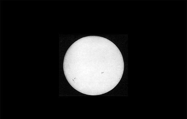 The earliest known photo of the Sun
