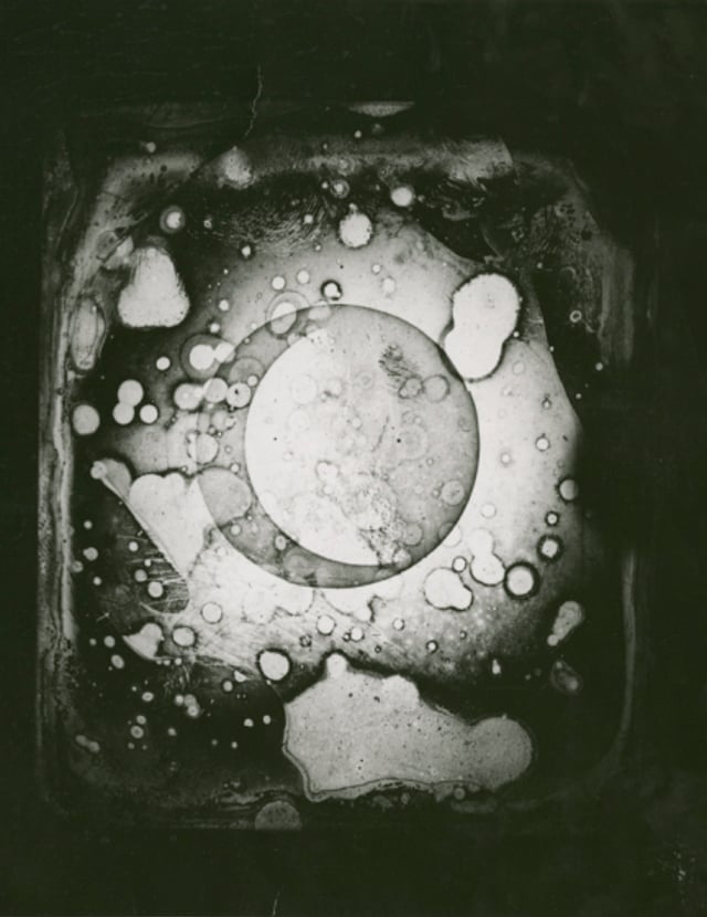 An old daguerreotype of the moon