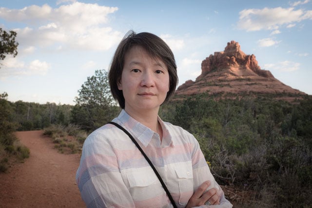 Who says you can't shoot portraits with a wide angle lens? If Jenny was President and CEO of Bell Rock in Sedona, this would be her headshot.