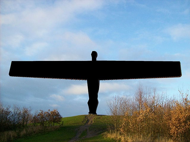 The Angel of the North, Gateshead. Photograph from the Wikimedia Commons