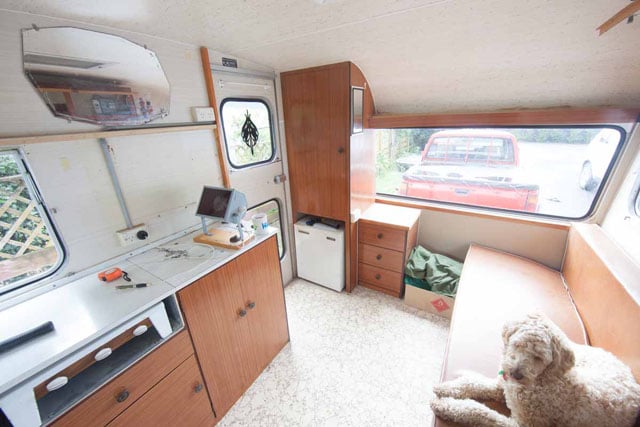 ​The 1970s caravan interior
