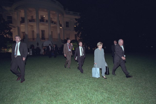 Vice President Cheney and Lynne Cheney Depart the White House on Marine Two