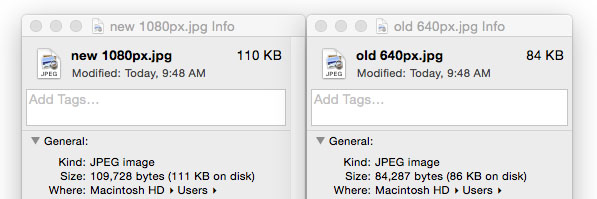 filesizes