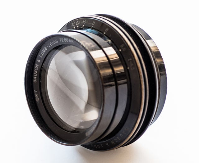 The Baushch & Lomb-Zeiss Tessar lens, from circa 1903. Photo: Ian Tuttle