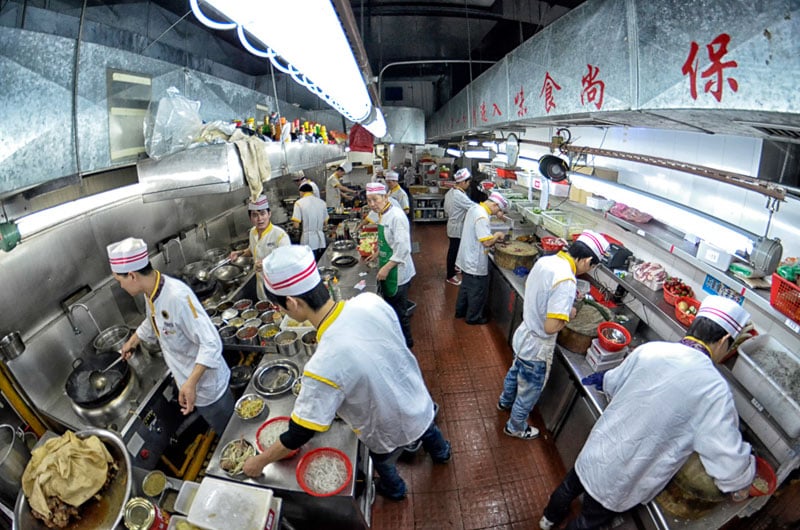 Restaurant kitchen – Gongming, China