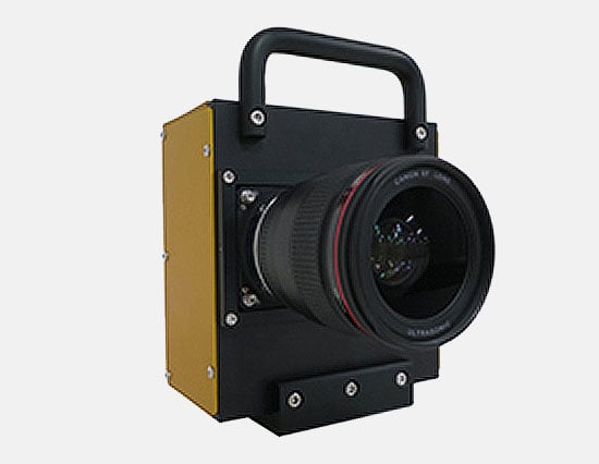 A prototype camera with the 250MP sensor and a Canon 35mm f/1.4 lens.