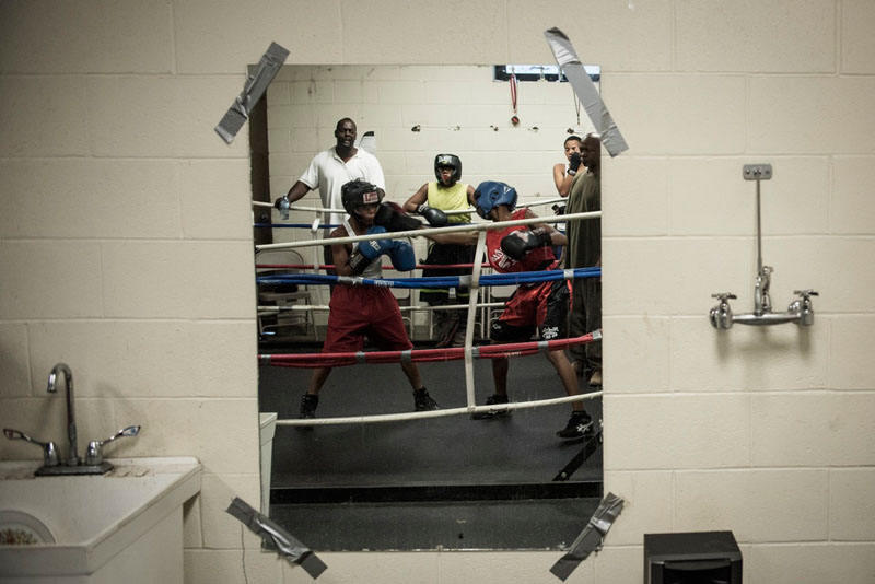 Young boxers spar at Hook Elite Boxing. Ben Moldenhauer/Photographers for Hope