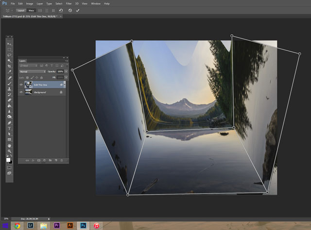 Деформировать изображение в фотошопе