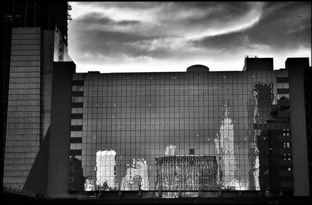 Keep your eyes open when walking and when you see something interesting, bam! You can capture faster than you can call your mom. Construction site for Hudson Yards project in NYC. 