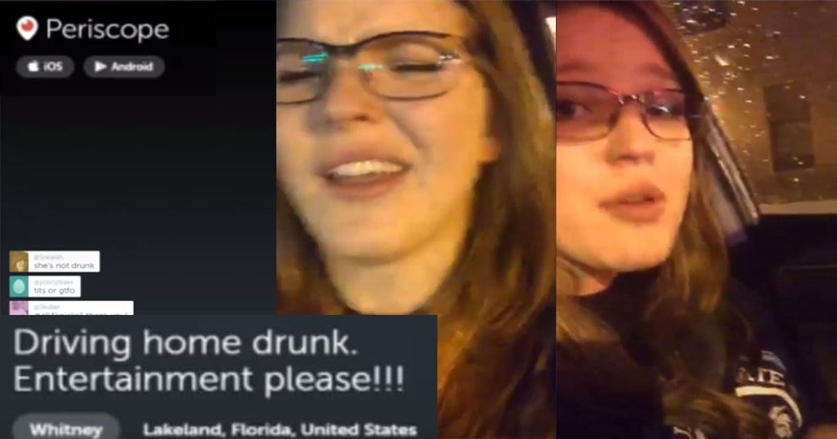 Woman Arrested After Live Streaming Herself Drunk Driving On Periscope 
