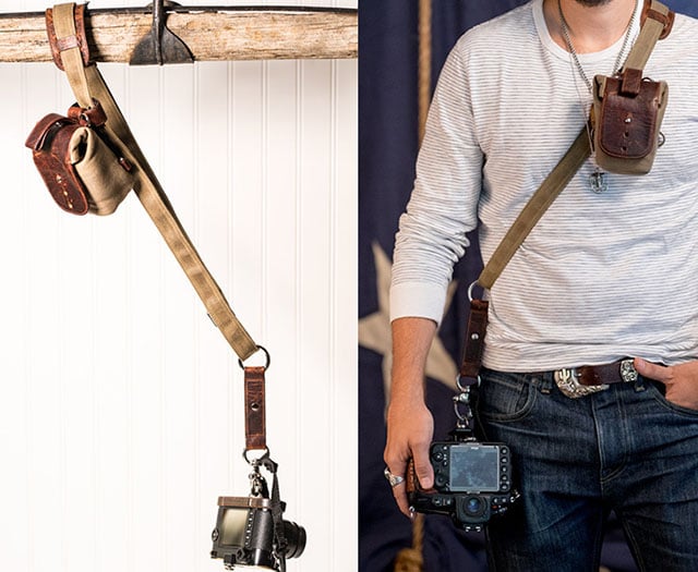 Leather camera outlet sling