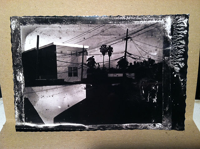 A resulting enlargement, a 5x7 print that was treated with a strong selenium toner "to make it a little more interesting."