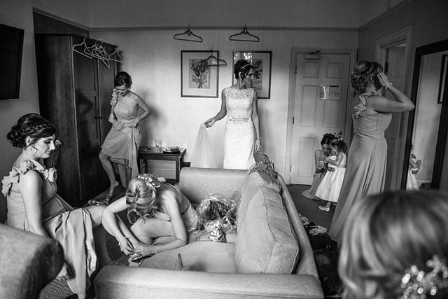 Layering in wedding photography