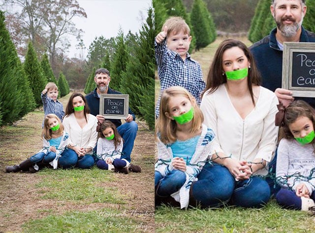 Photographer Criticized for Christmas Photo Showing Family 