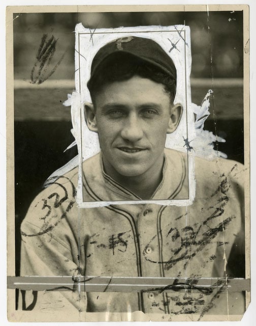 Hall of Famer Kiki Cuyler of the Pittsburgh Pirates. This photo was heavily marked up by photo editors. Photo by Charles M. Conlon/National Baseball Hall of Fame Library.