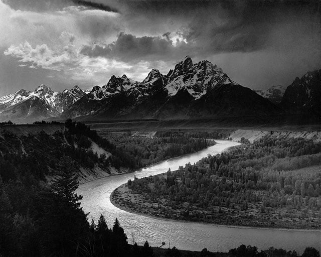 Ansel Adams' "The Tetons and the Snake River" was shot in 1942 while he was shooting for the National Park Service.