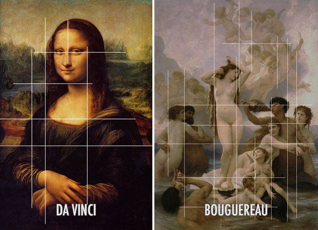 Paintings by Da Vinci and Bouguereau showing Coincidences.
