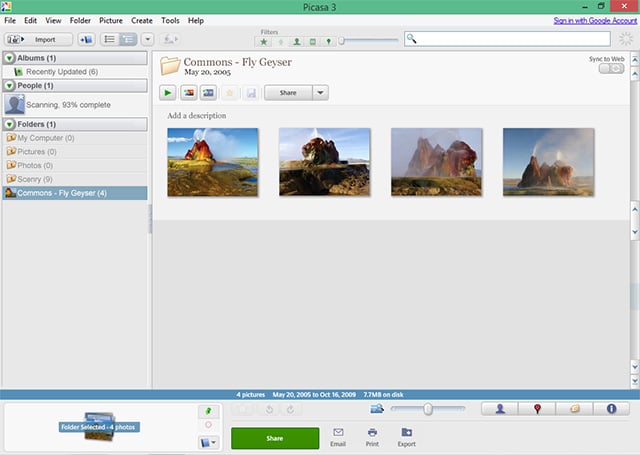 default for picasa 3.9