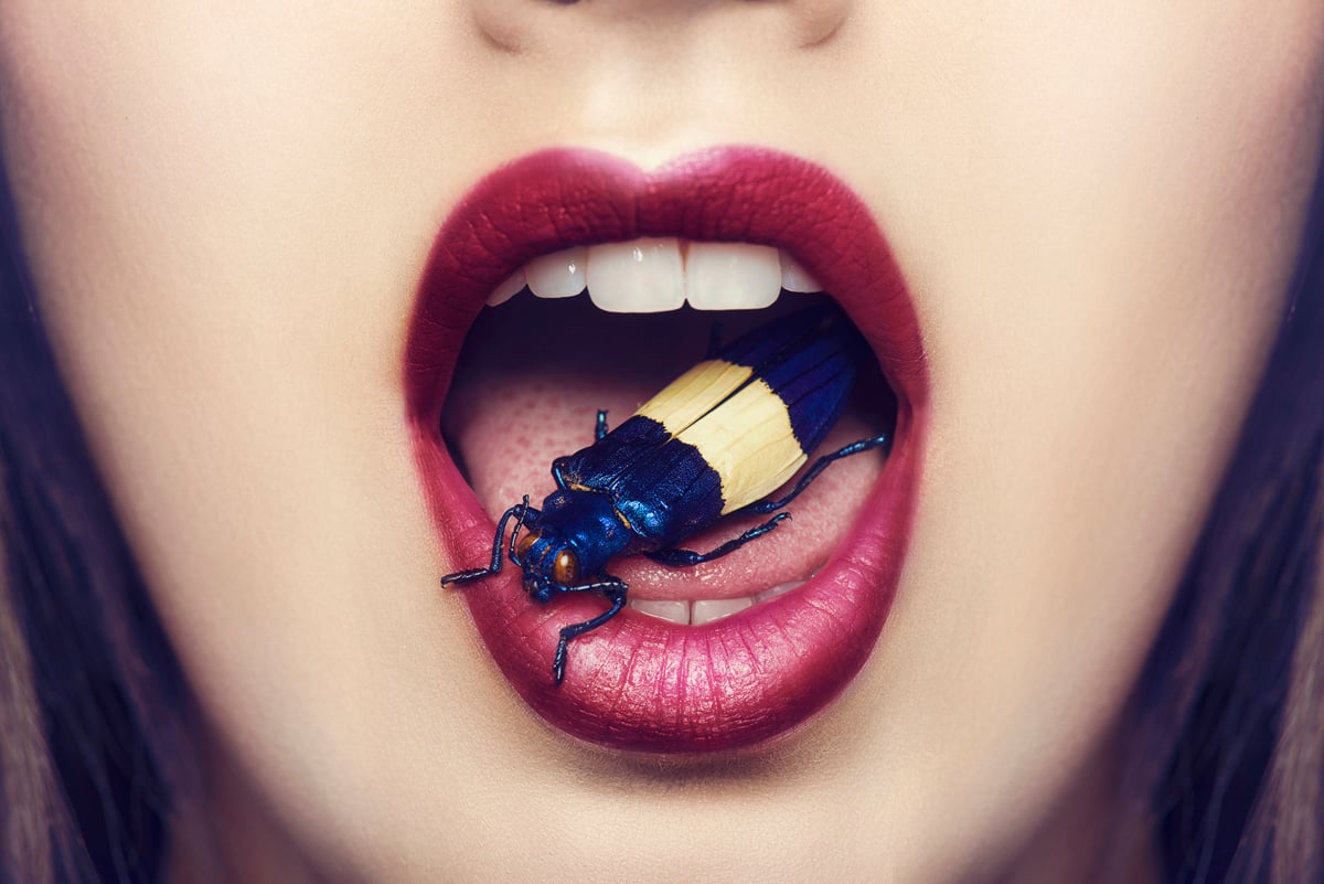 Beautiful Bugs Emerge from Mouths in Macro/Beauty Hybrid Photos | PetaPixel